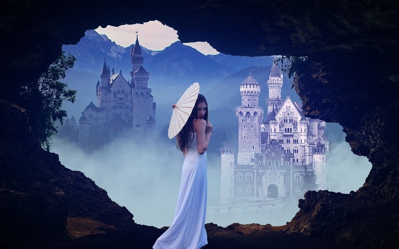 Fantasy Landscape Mists Castle